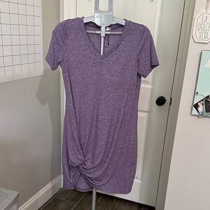 Locryz Purple V-Neck Dress